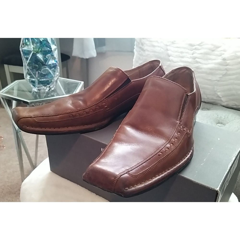 Stacy Adams Cognac TEMPLIN Bike Toe Loafer Size 8.5